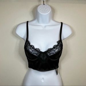 Fashion Nova Black lace corsets top